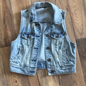 American Eagle denim vest